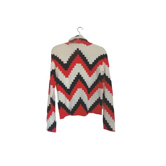 PERFECT MOMENT CHEVRON MERINO WOOL TURTLENECK SWEATER red small - Picture 8 of 11